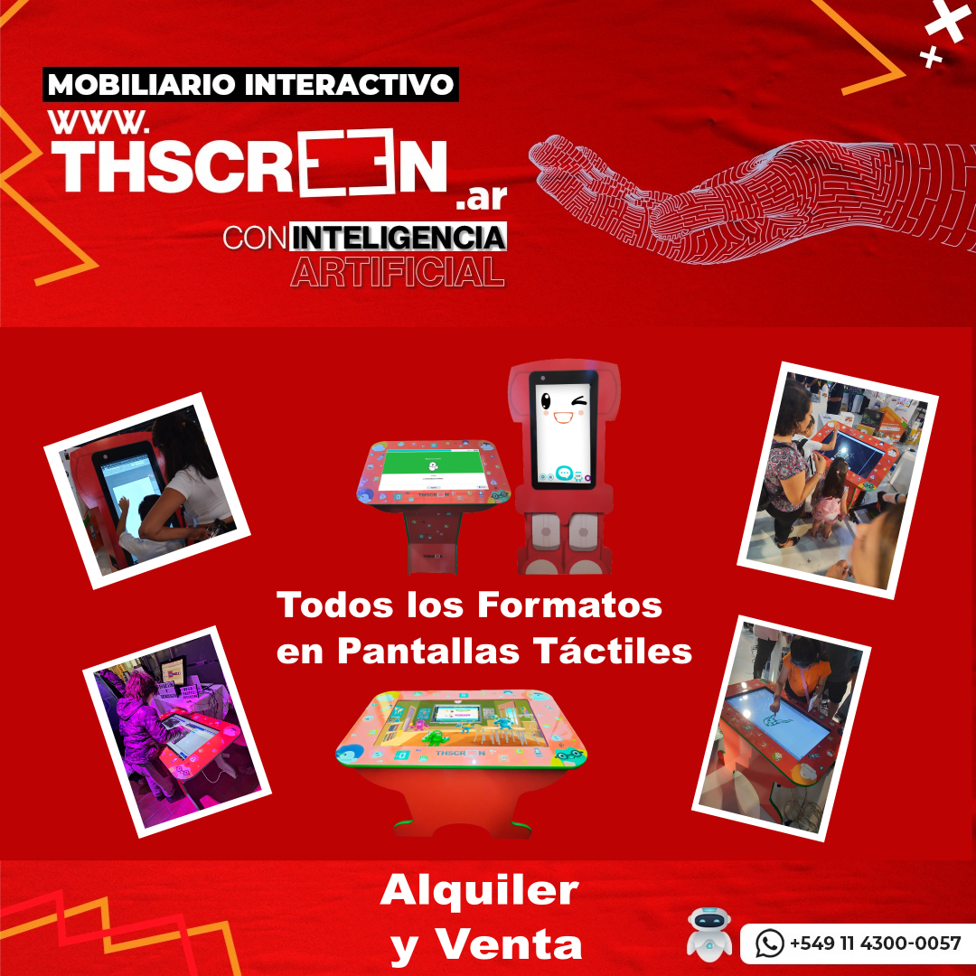 Modelos de pantallas táctiles y tótems interactivos THSCREEN