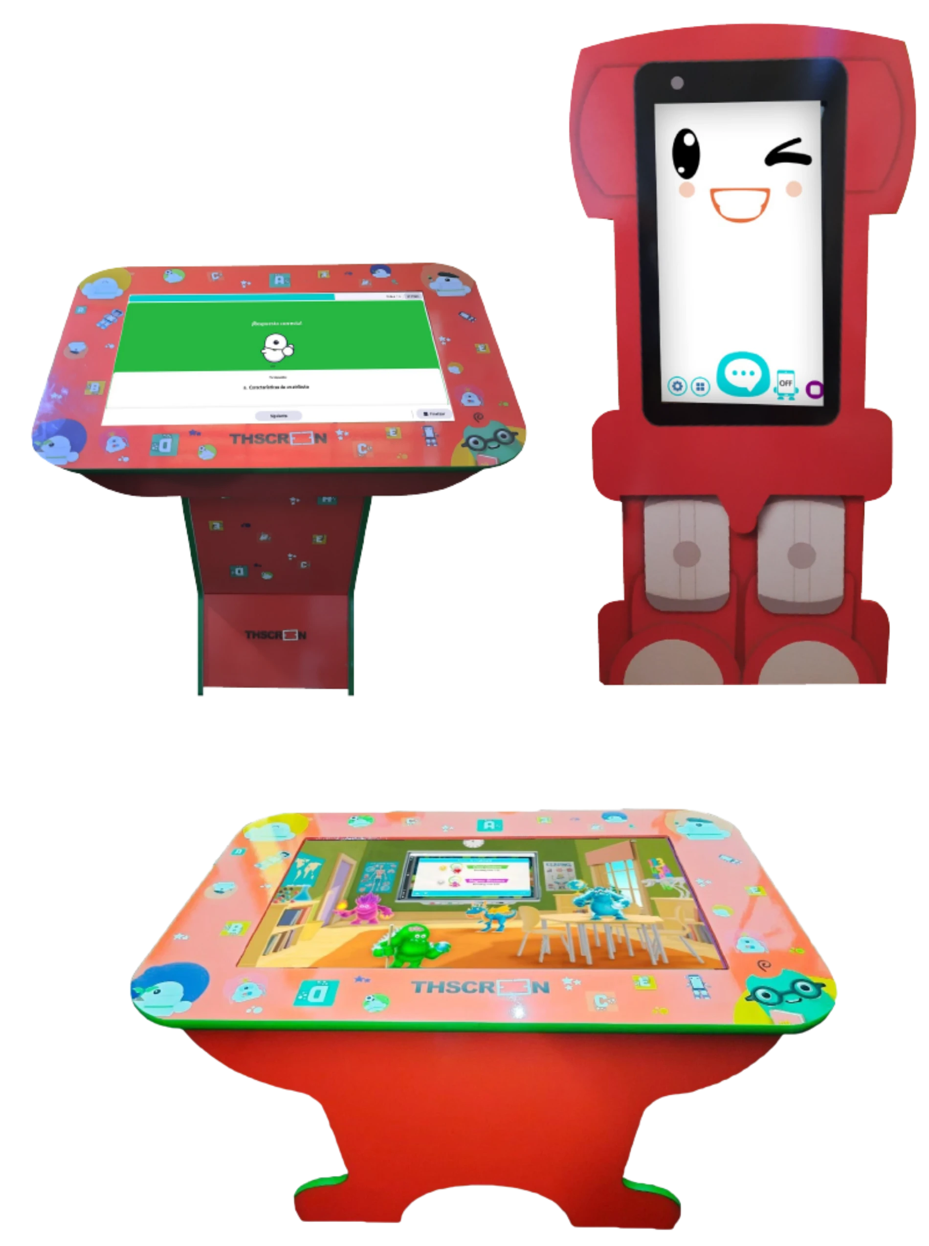Familia de pantallas táctiles THSCREEN: mesas multitouch, tótems interactivos y pedestales