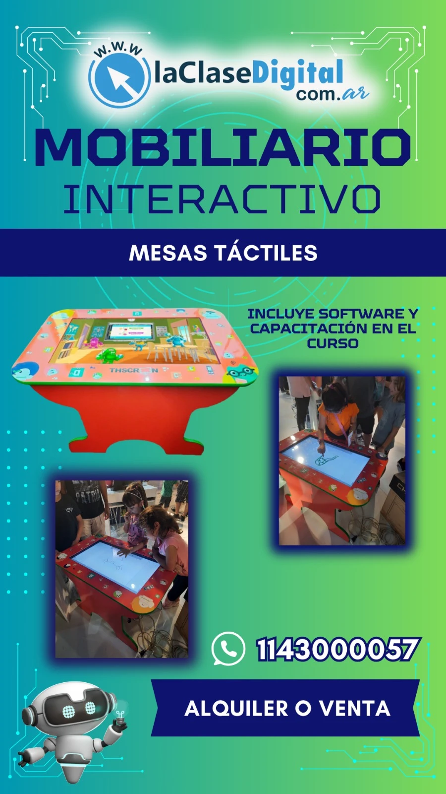 Mesa táctil multitouch THSCREEN con diseño personalizado